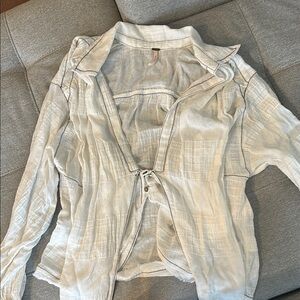 Free People Cream Blouse